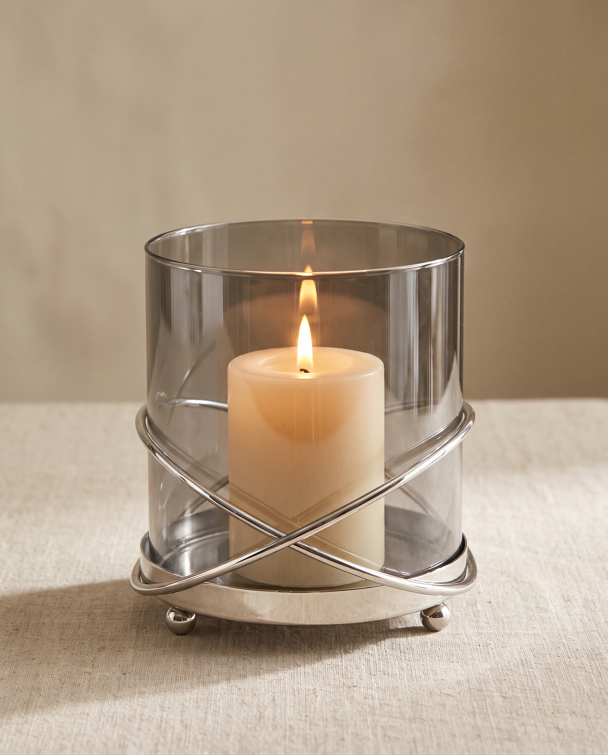 מעמד לנר/פרחים כסף